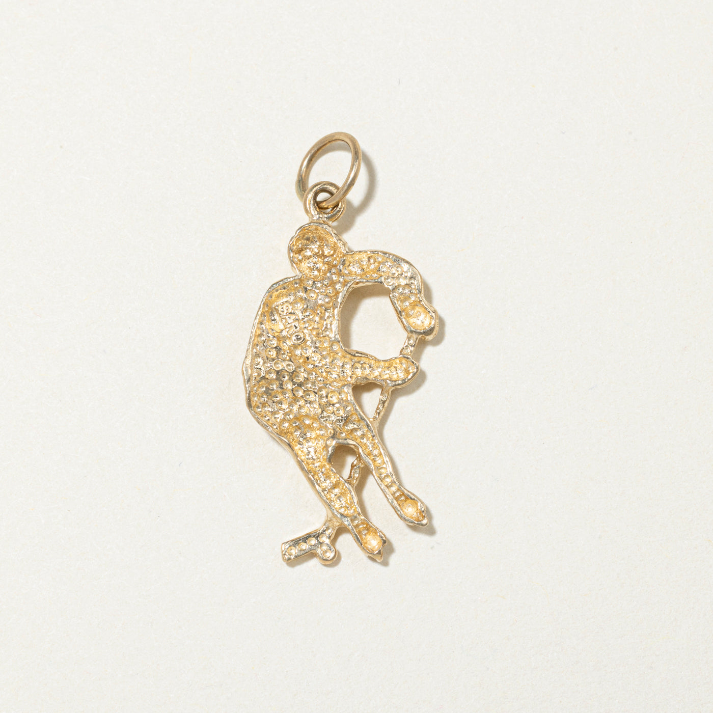 10k Yellow Gold Hockey Player Charm