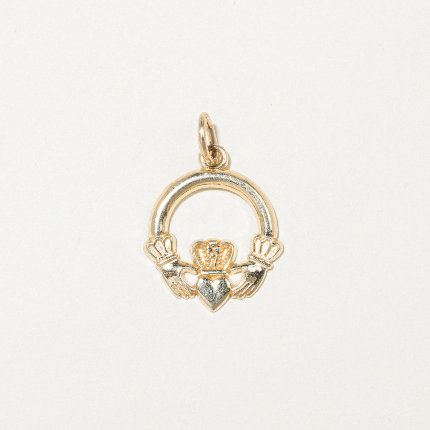 10k Yellow Gold Claddagh Charm