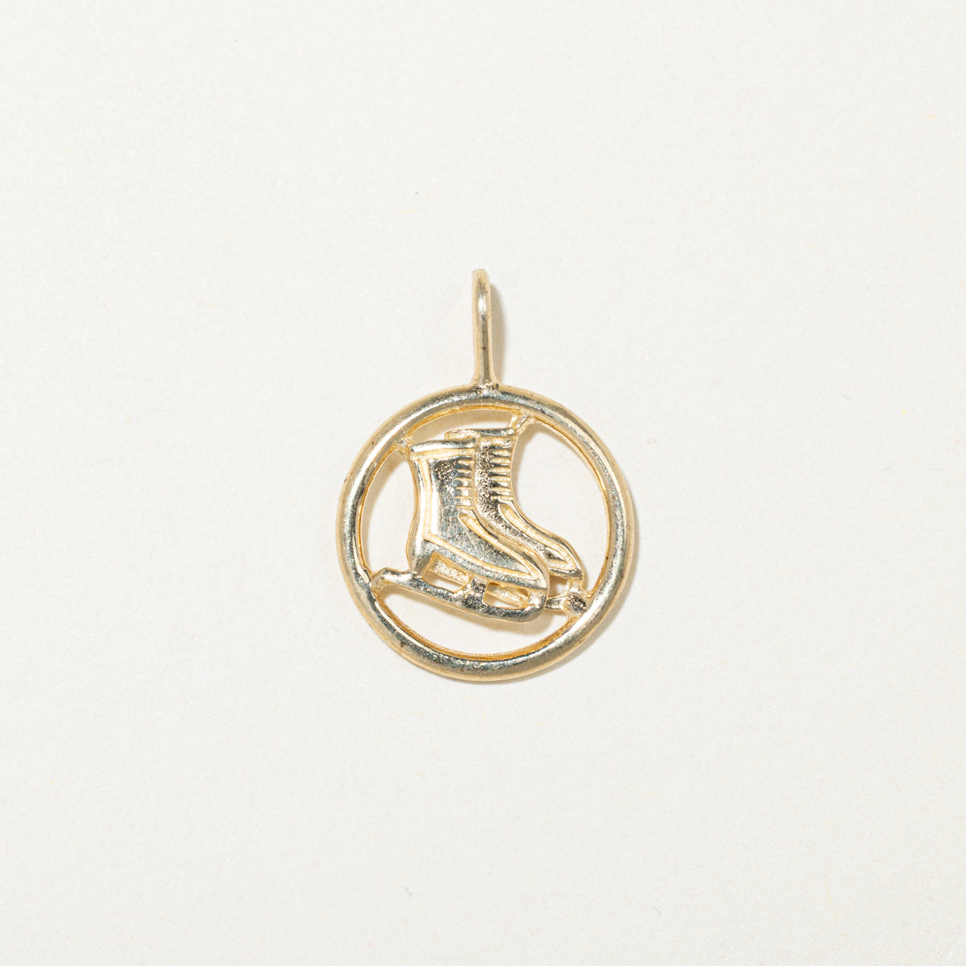10k Yellow Gold Ice Skates Charm