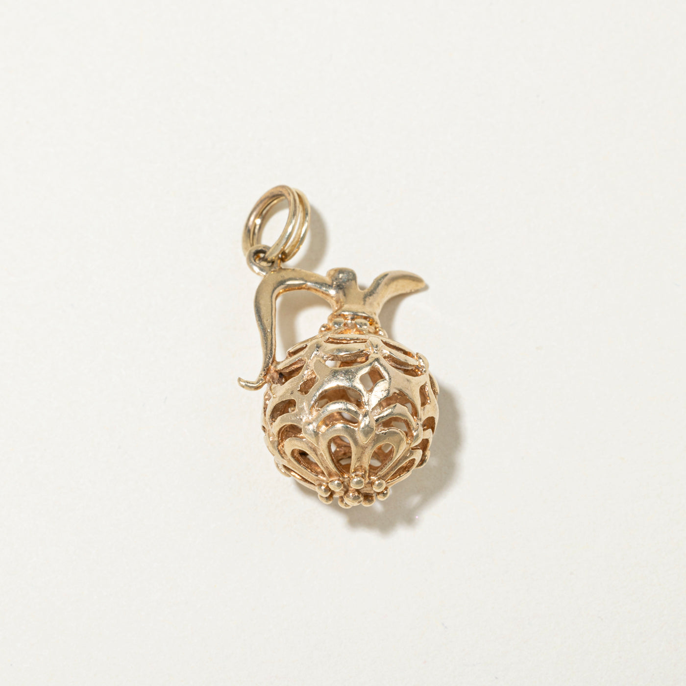 10k Yellow Gold Ornate Carafe Charm