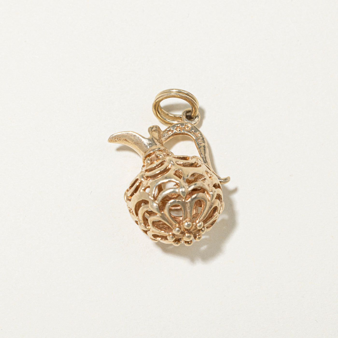 10k Yellow Gold Ornate Carafe Charm