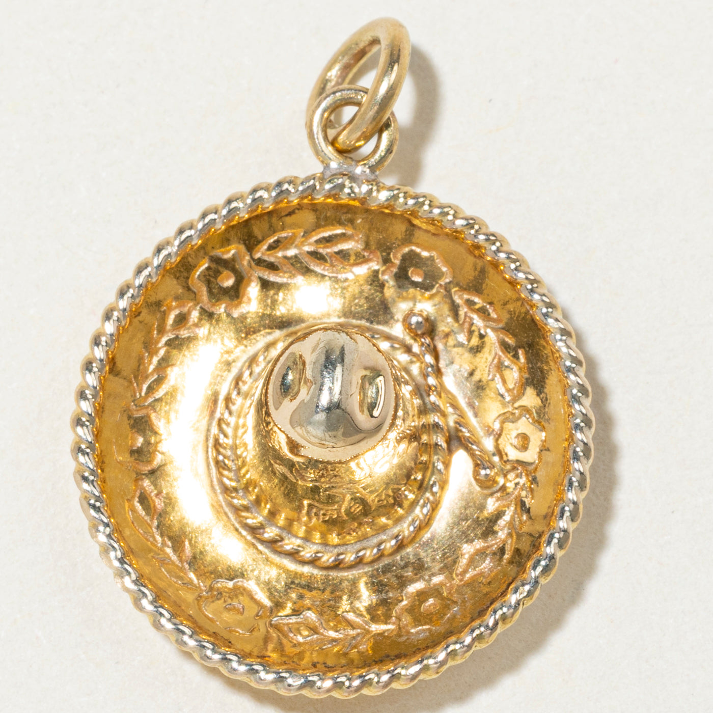 14k Yellow Gold Sombrero Charm