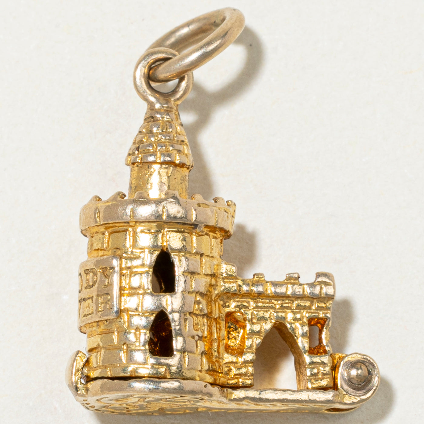 9k Yellow Gold Bloody Tower Castle Charm