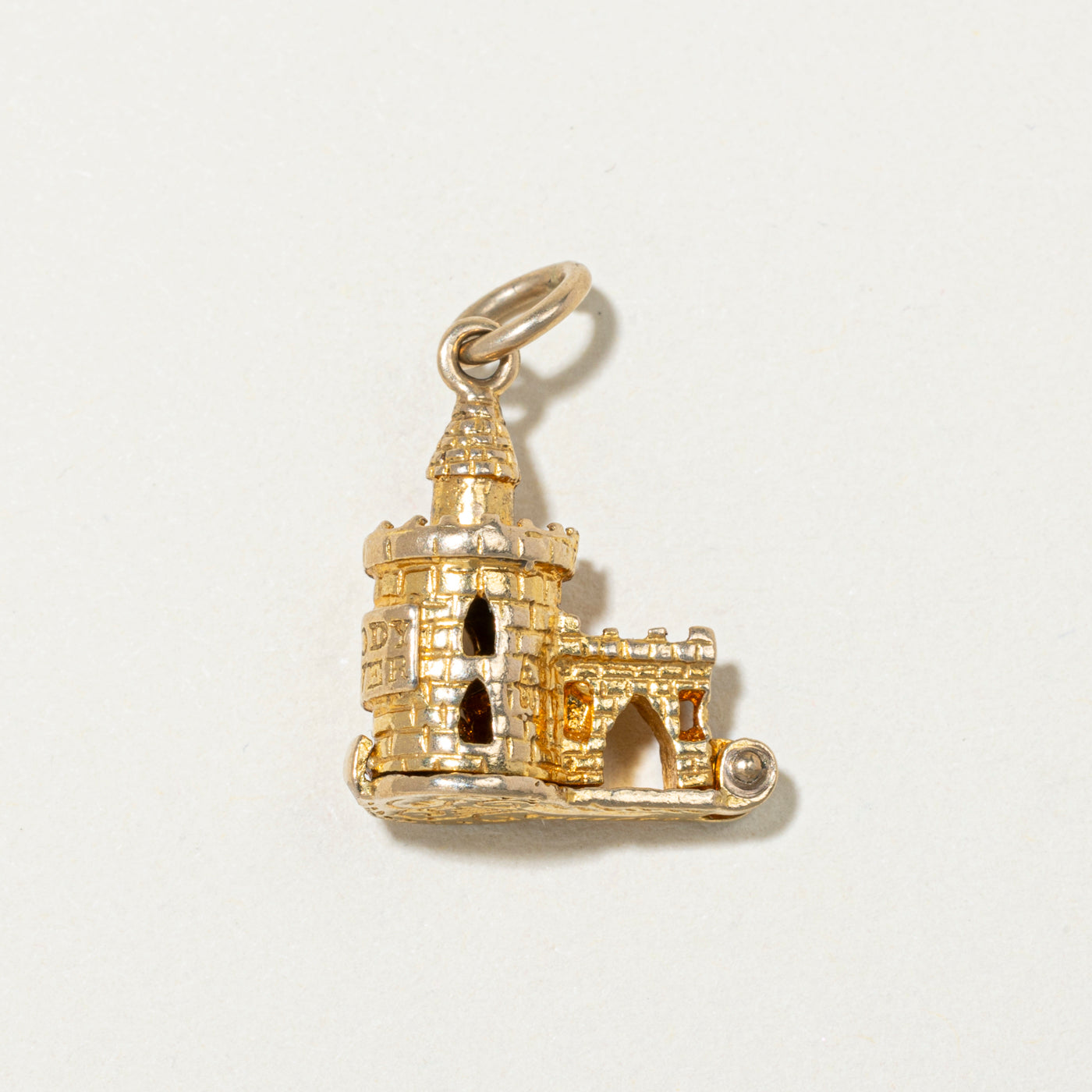 9k Yellow Gold Bloody Tower Castle Charm