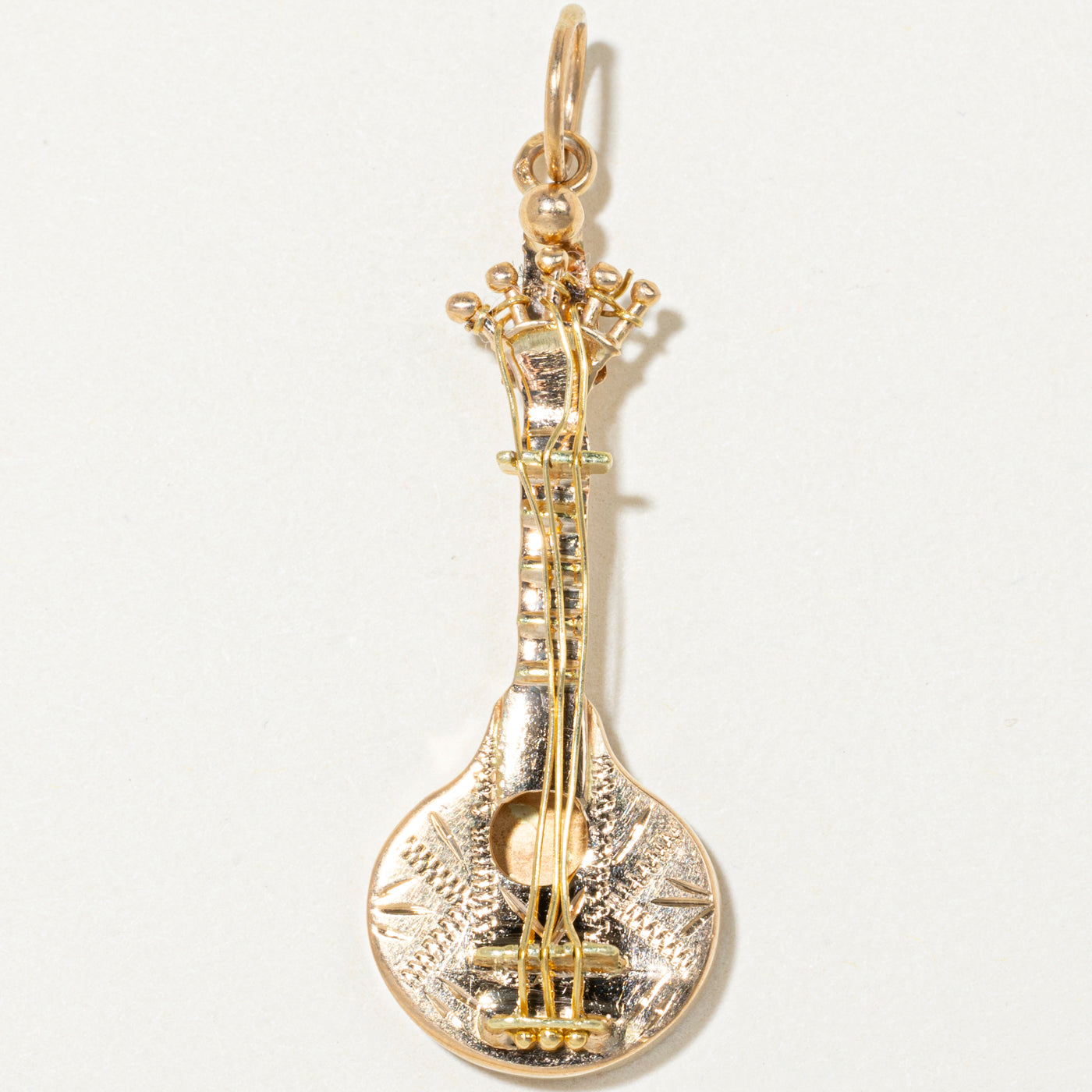 19k Yellow Gold Mandolin Charm