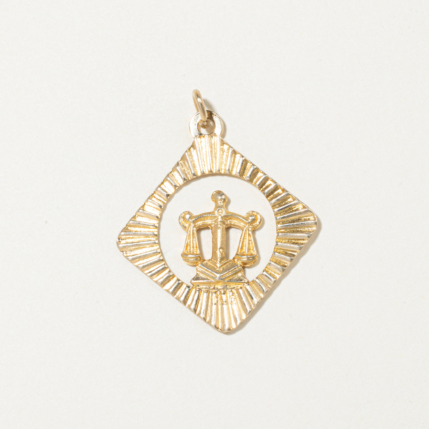 10k Yellow Gold Libra Zodiac Charm