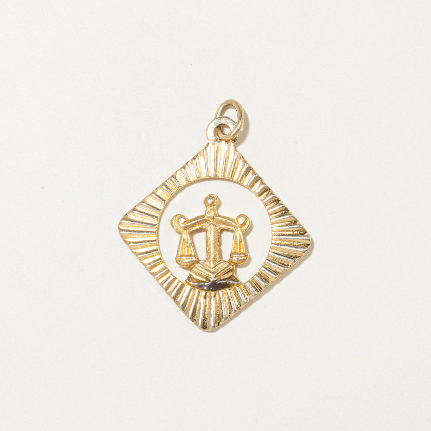 10k Yellow Gold Libra Zodiac Charm