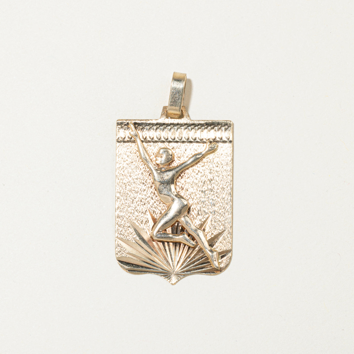 10k Yellow Gold Athlete Pendant