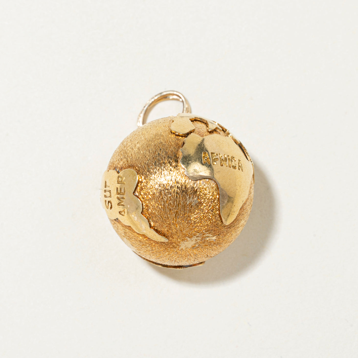 18k Yellow Gold Globe Charm