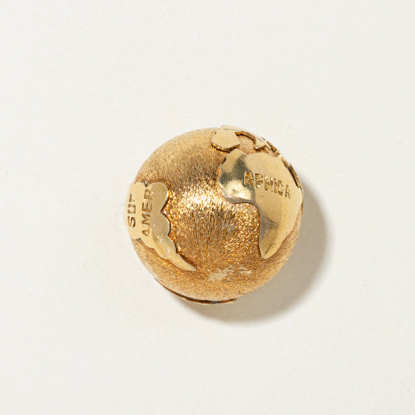 18k Yellow Gold Globe Charm