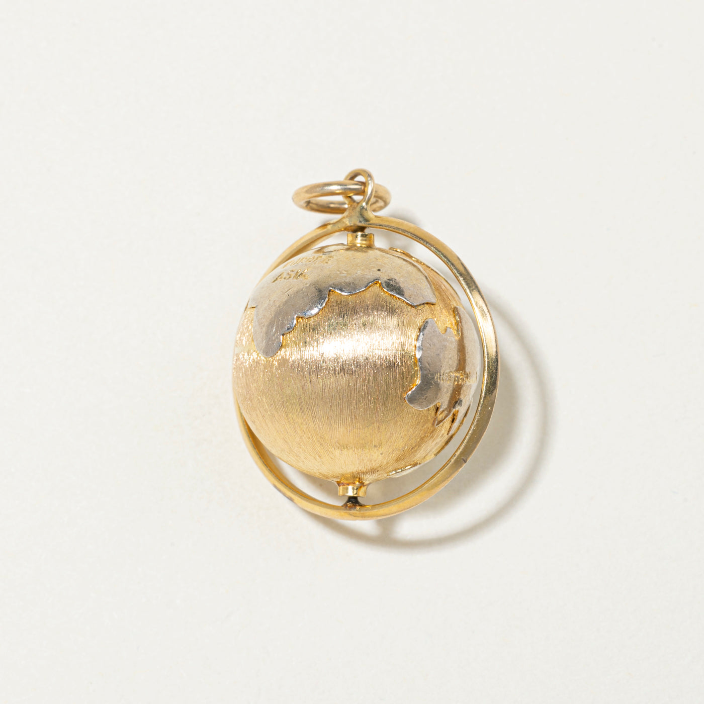 14k Yellow Gold Globe Charm
