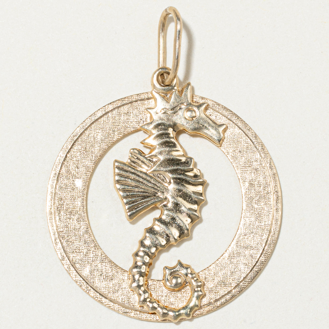 14k Yellow Gold Sea Horse Charm