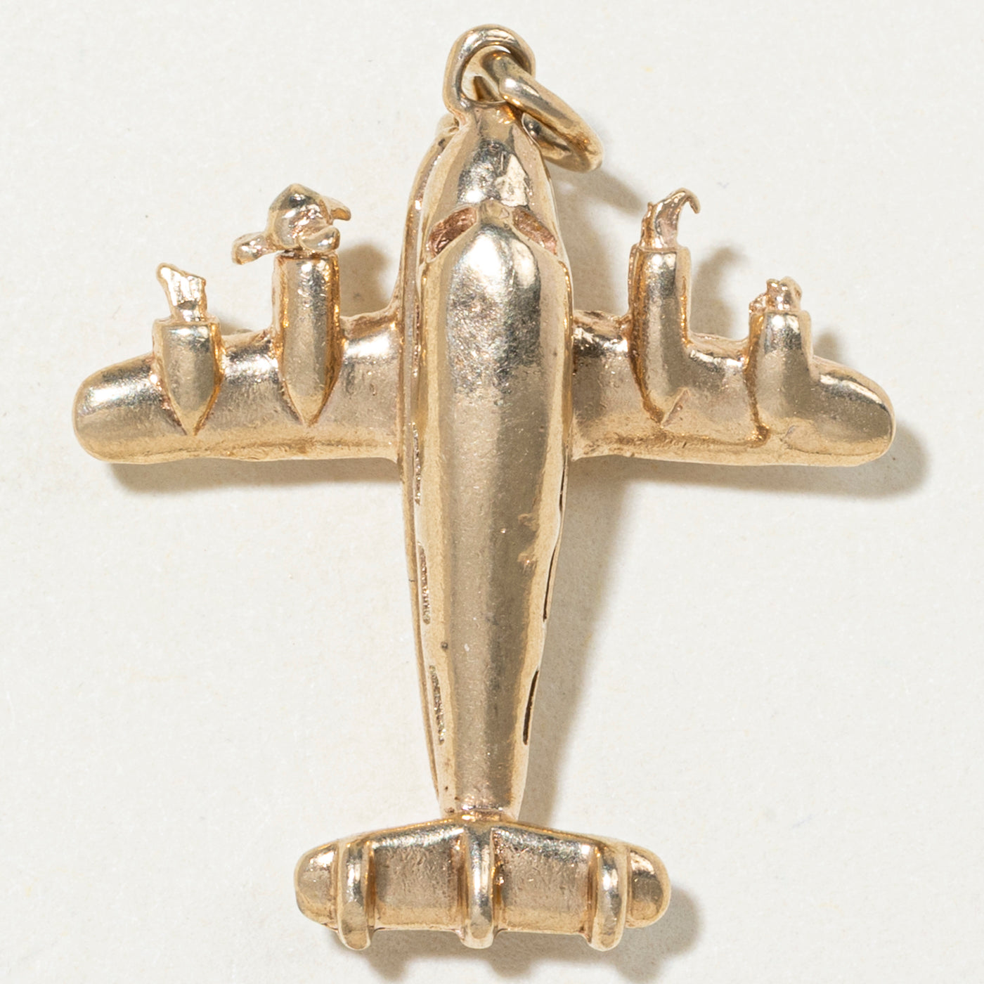 10k Yellow Gold Airplane Charm