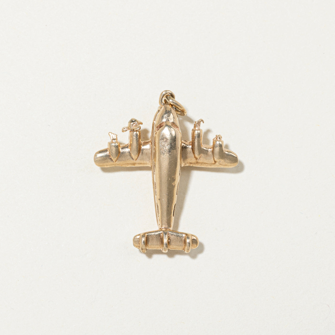10k Yellow Gold Airplane Charm