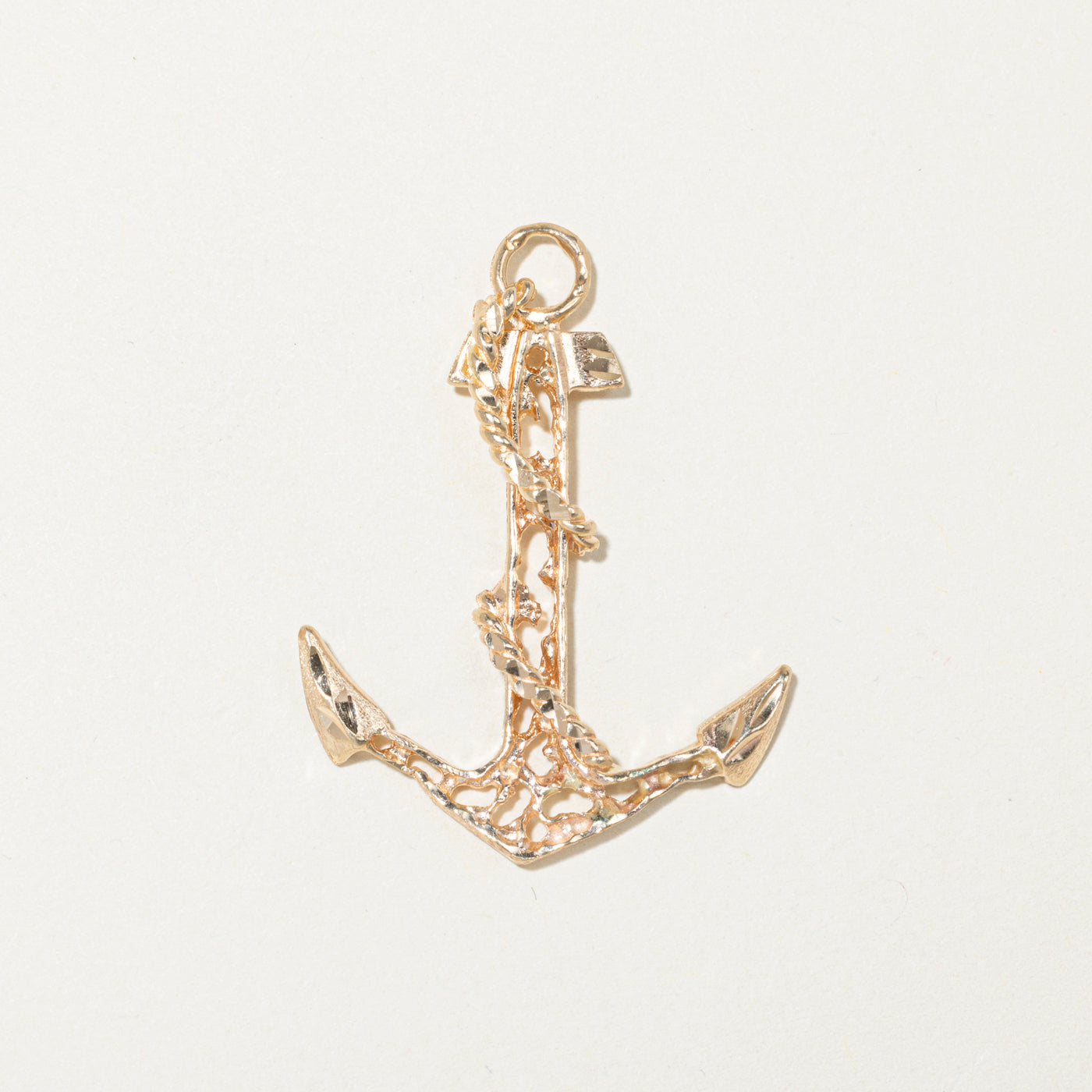 10k Yellow Gold Anchor Nautical Charm