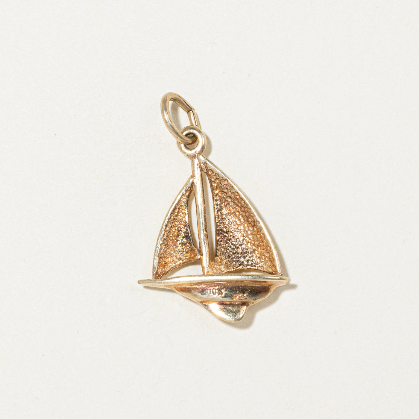 10k Yellow Gold Sailboat Charm