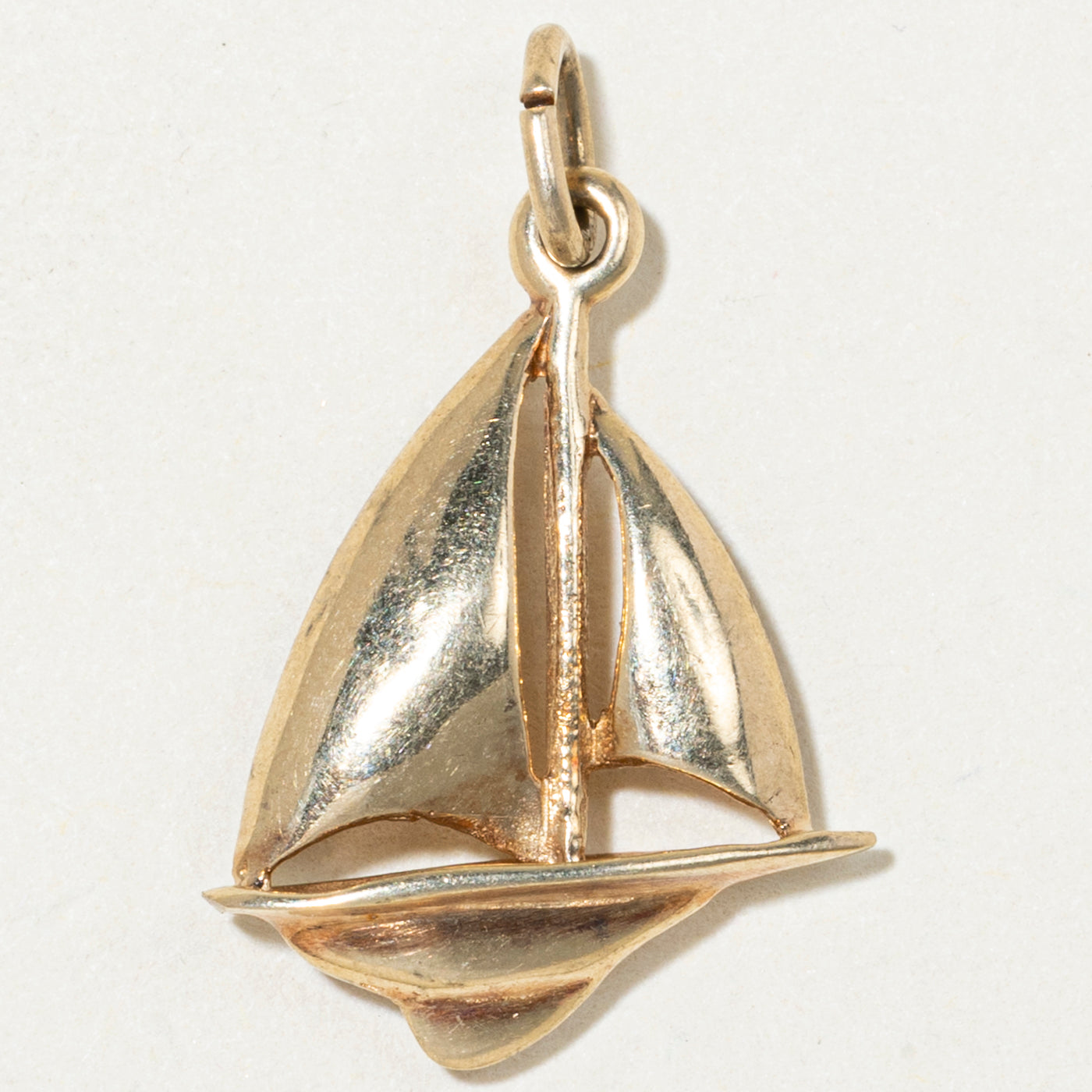 10k Yellow Gold Sailboat Charm
