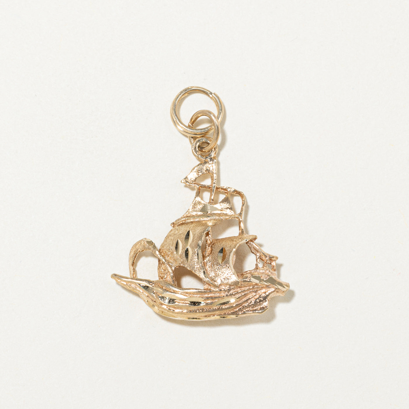 10k Yellow Gold Sailboat Charm