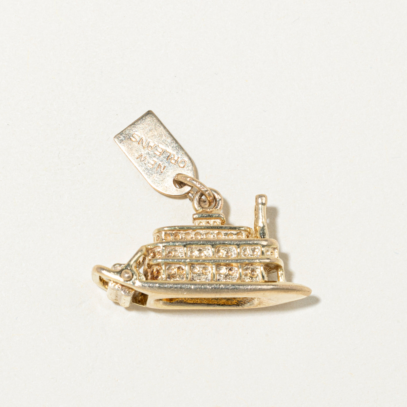 14k Yellow Gold "New Orleans" Riverboat Charm