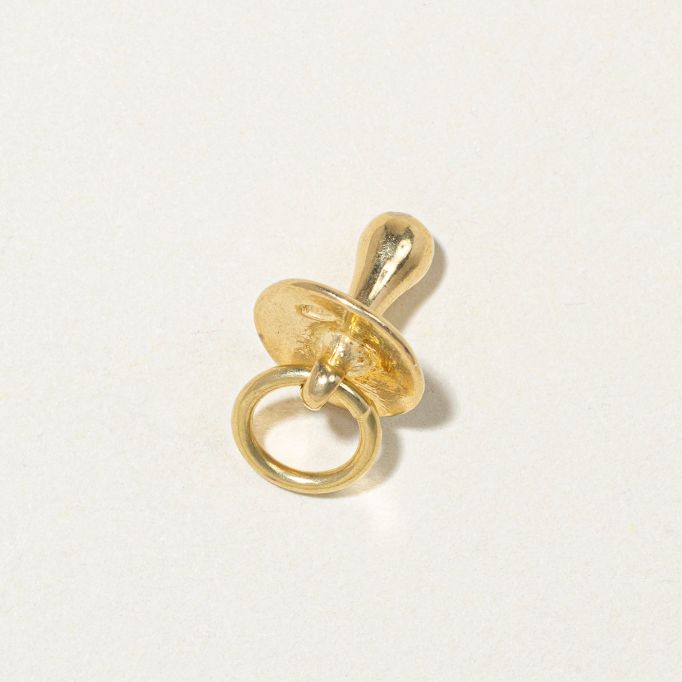 18k Yellow Gold Baby Pacifier Charm