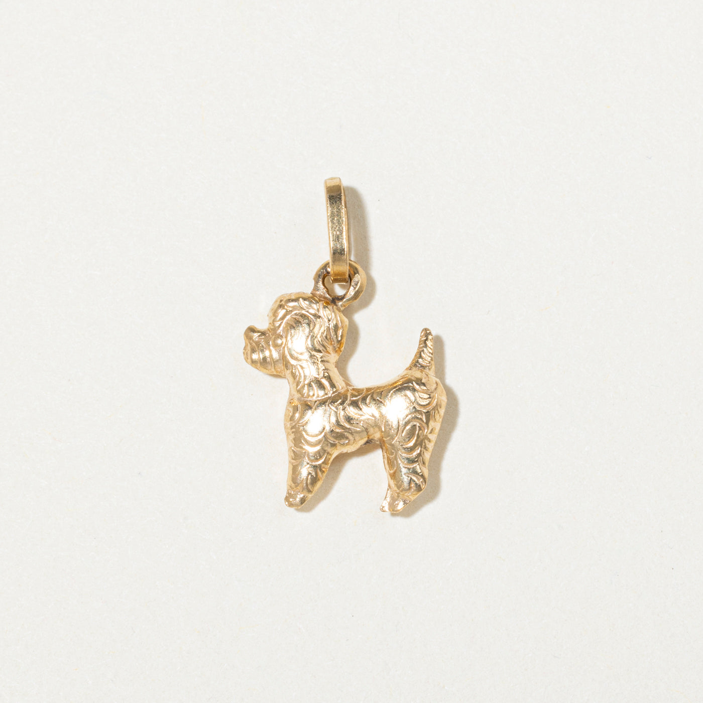 18k Yellow Gold Poodle Charm