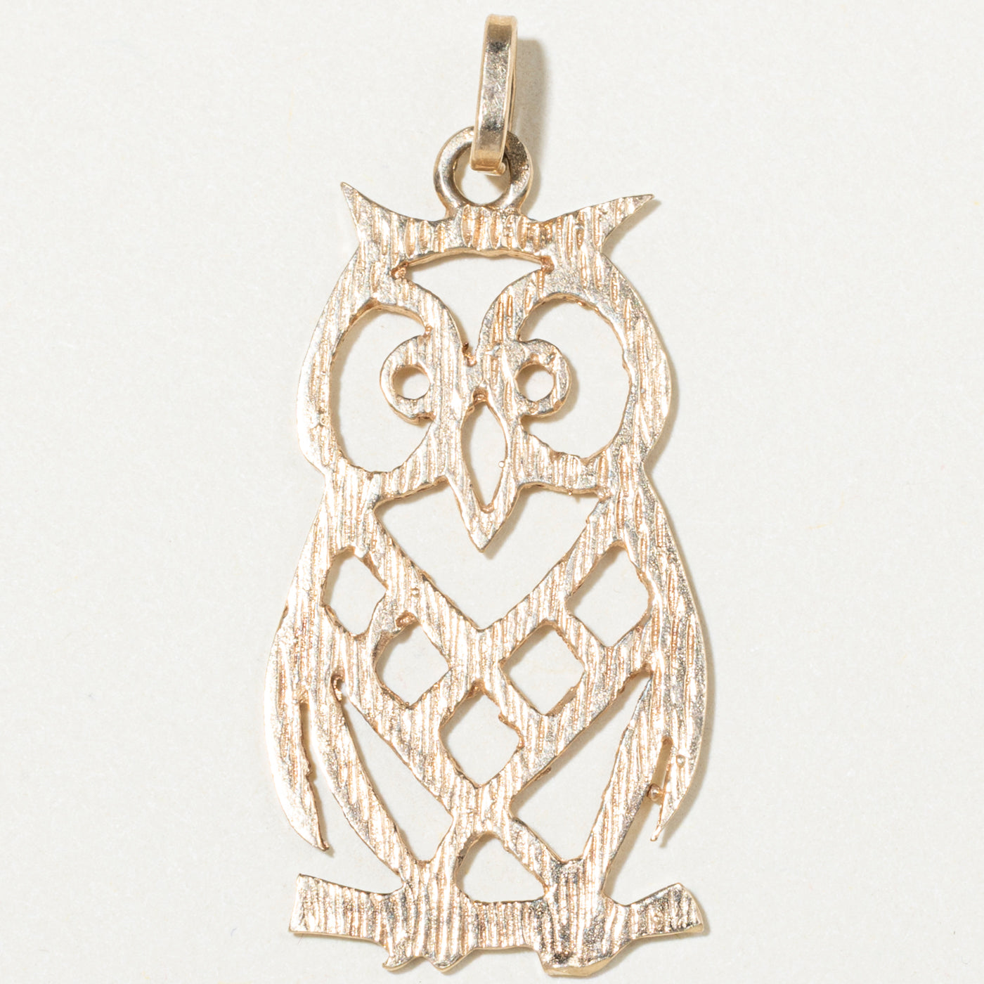 10k Yellow Gold Owl Charm