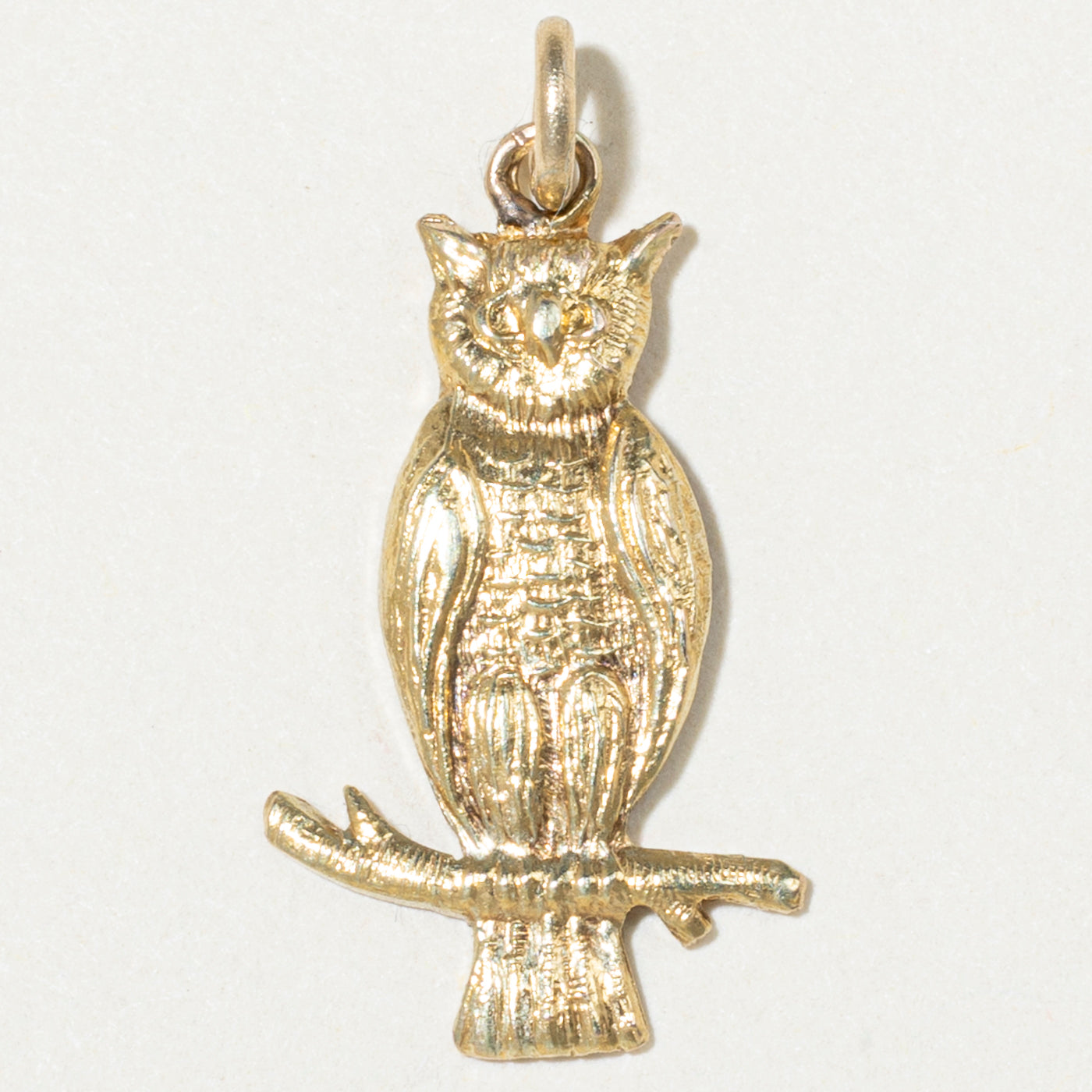 Breloque hibou en or jaune 10 carats