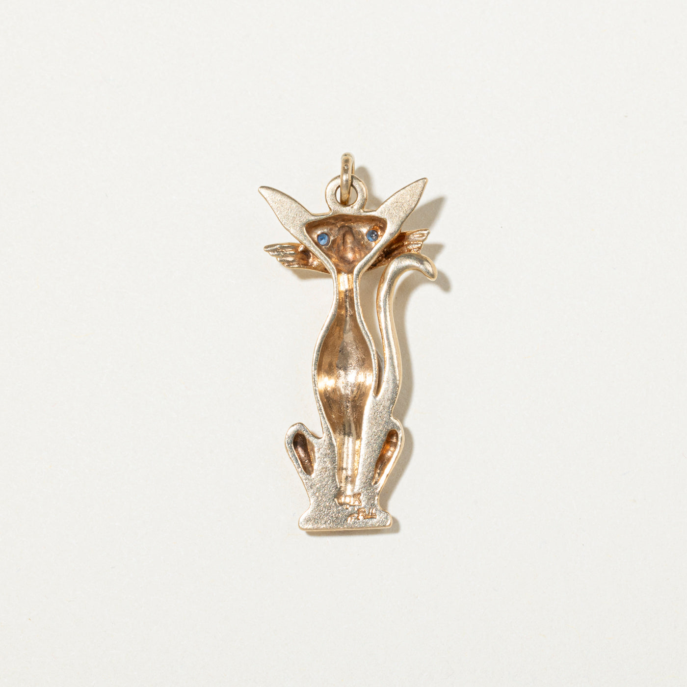 10k Yellow Gold Cat Charm