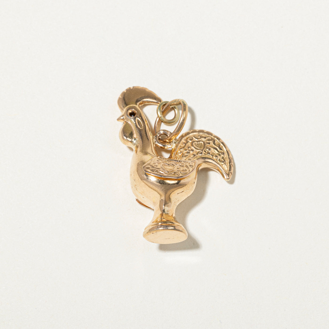 Portuguese 19k Yellow Gold Rooster Charm