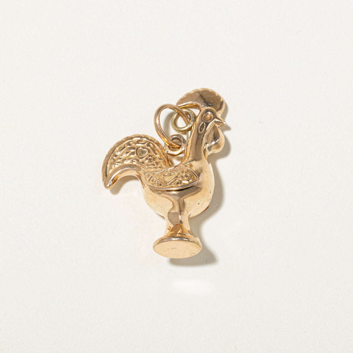 Portuguese 19k Yellow Gold Rooster Charm