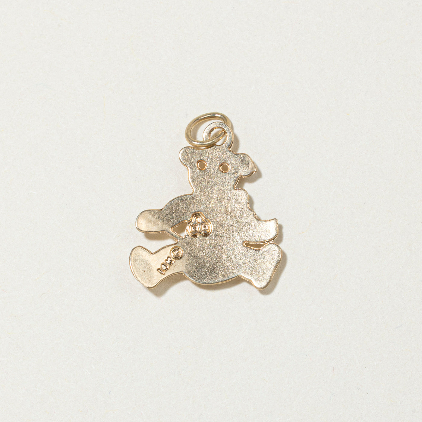 14k Yellow Gold Teddy Bear Charm