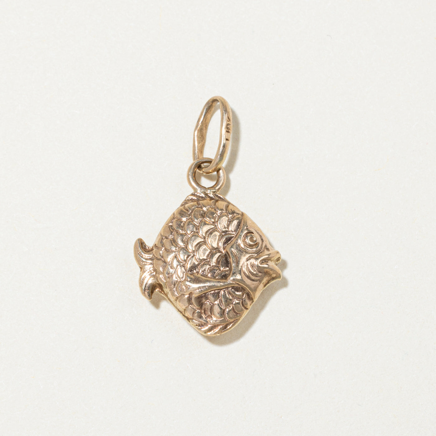 10k Yellow Gold Puffer Fish Charm