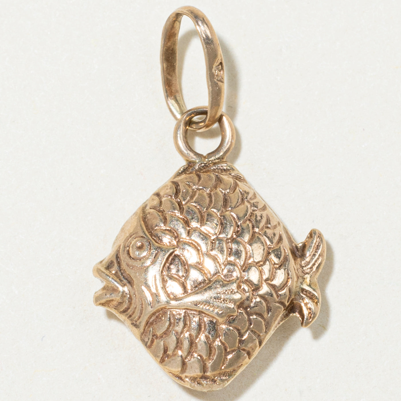 10k Yellow Gold Puffer Fish Charm