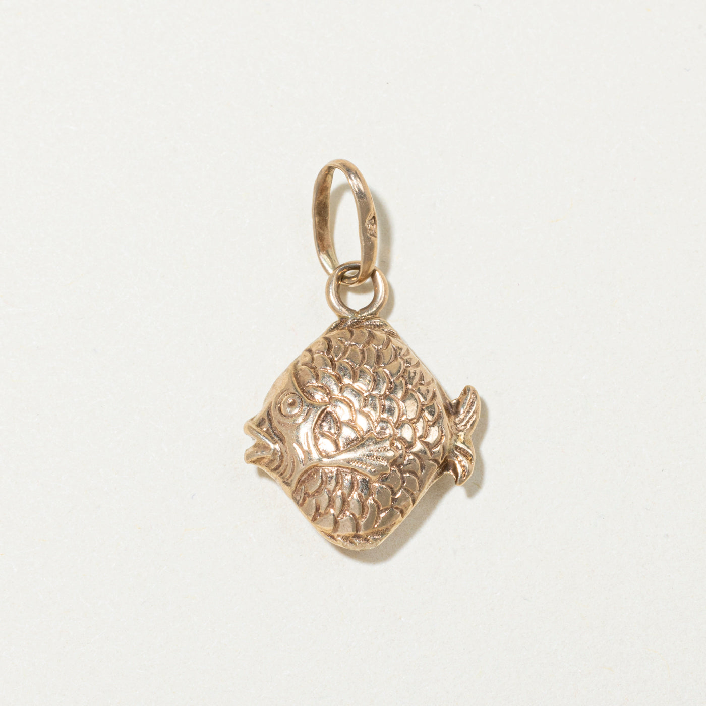 10k Yellow Gold Puffer Fish Charm