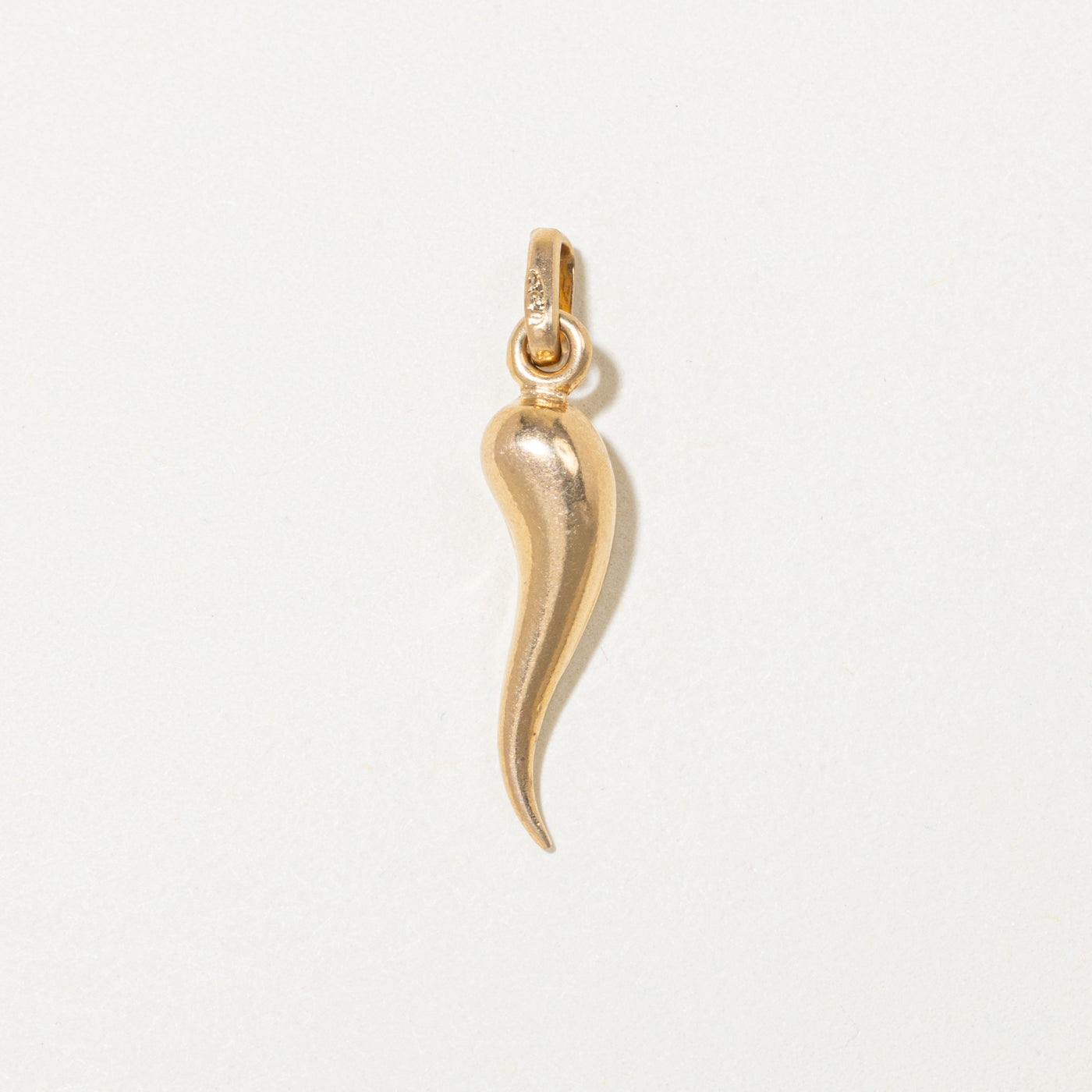 18k Yellow Gold Cornicello Charm