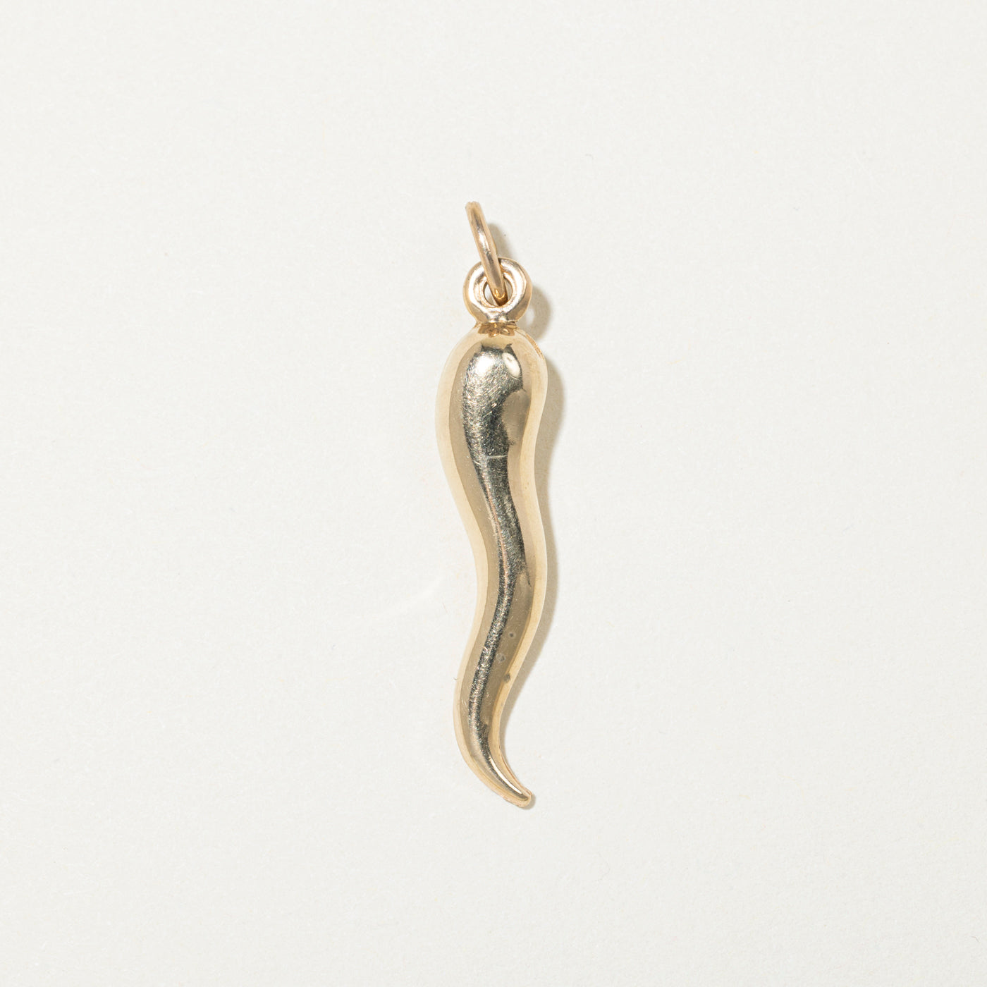 10k Yellow Gold Cornicello Italian Horn Charm