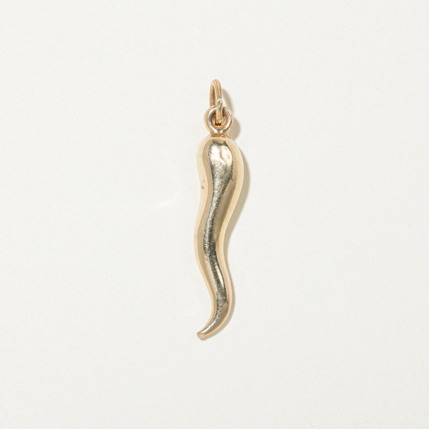 10k Yellow Gold Cornicello Italian Horn Charm