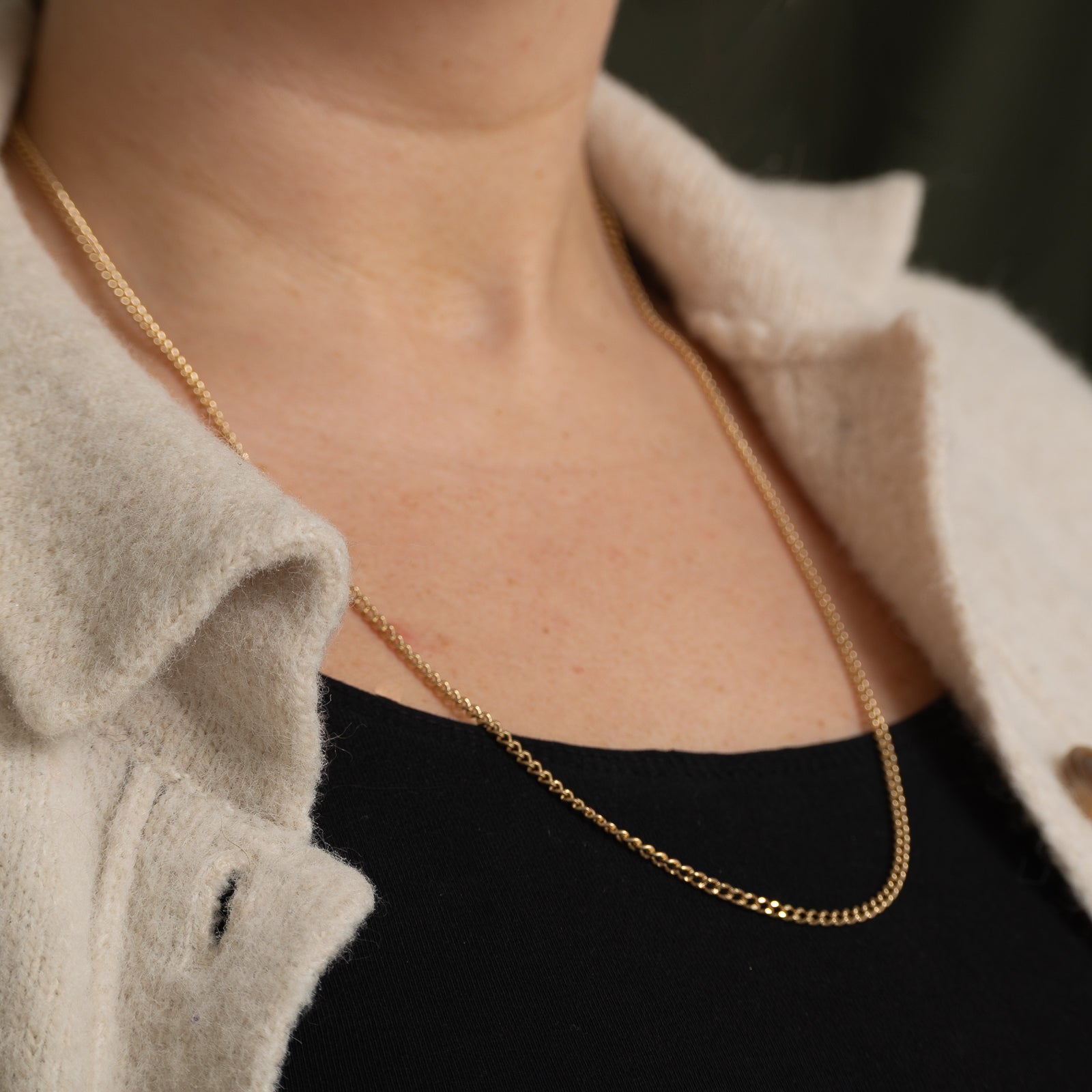10k Yellow Gold Curb Link Chain | 24.5"