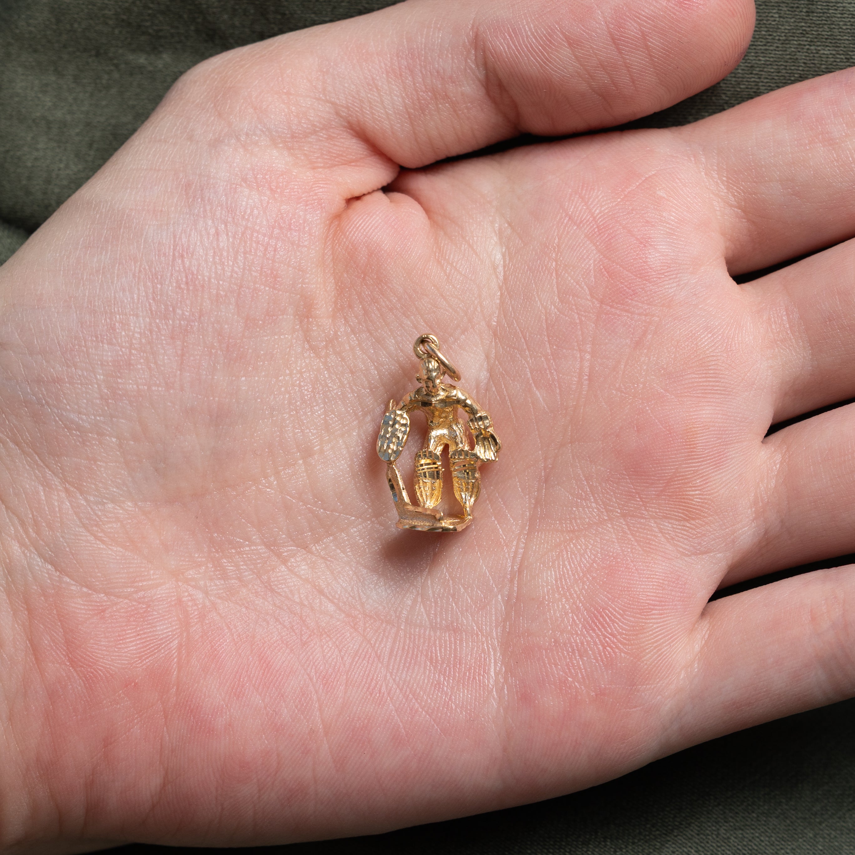 10k Yellow Gold Hockey Goalie Charm