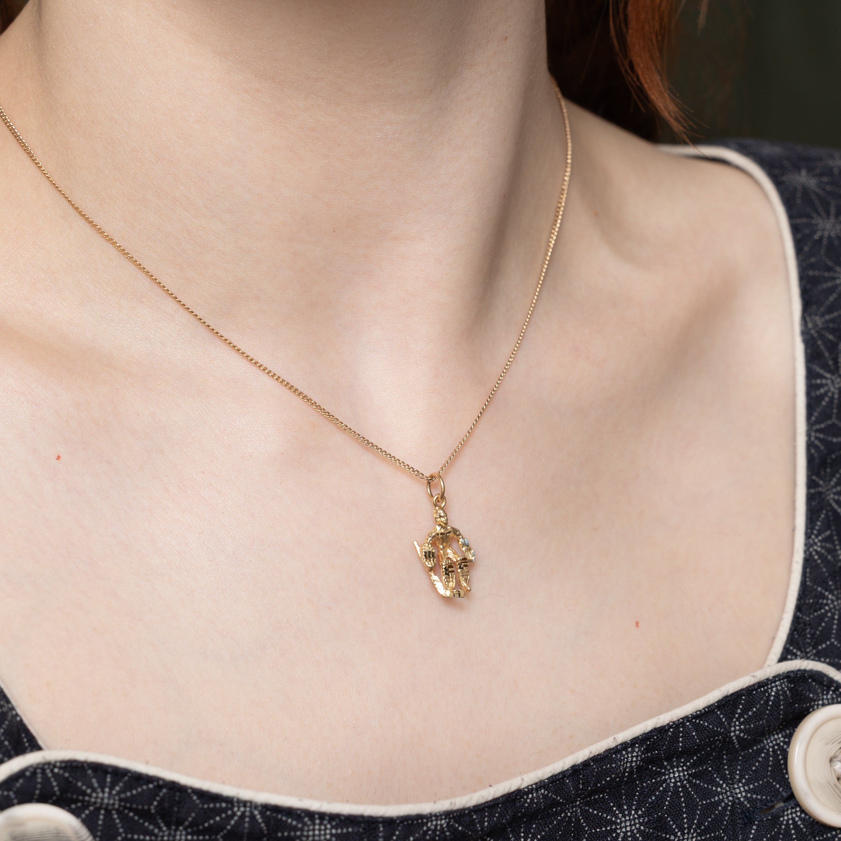 10k Yellow Gold Hockey Goalie Charm