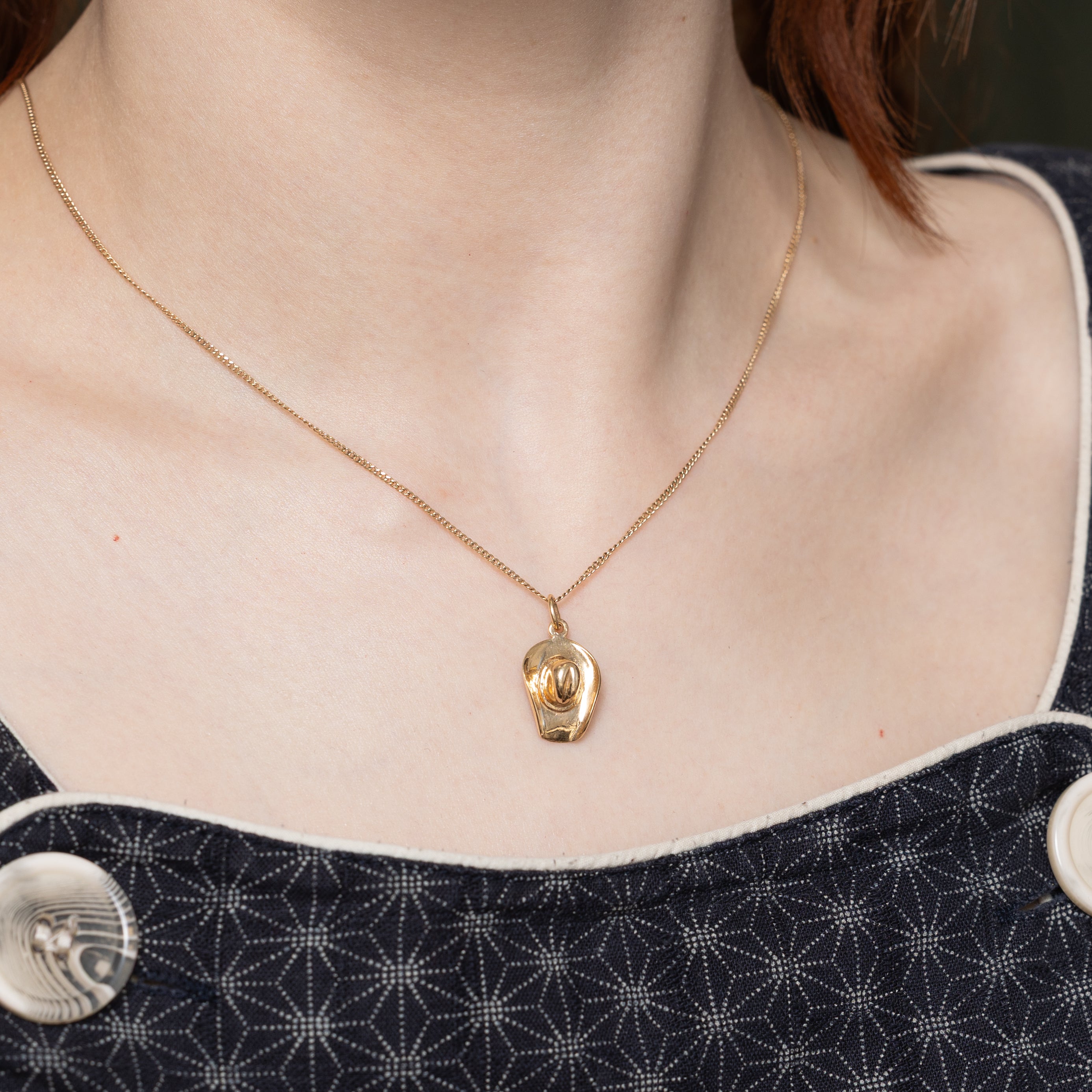 10k Yellow Gold Cowboy Hat Charm