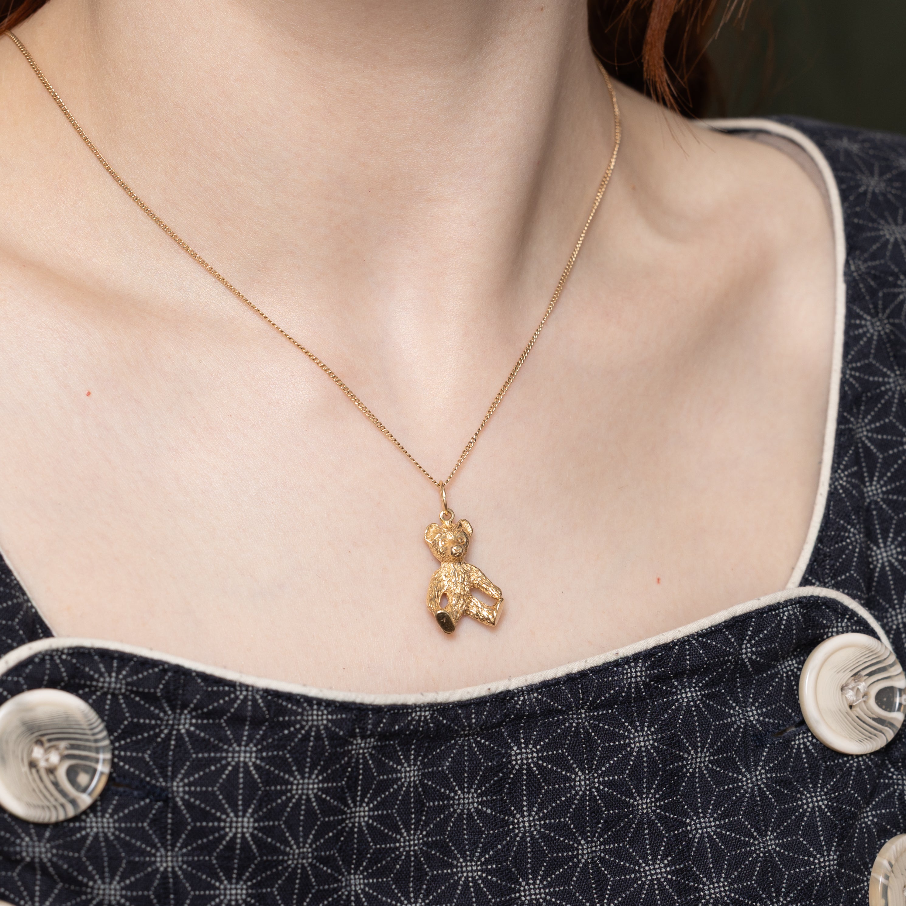 Yellow Gold Monkey Pendant |