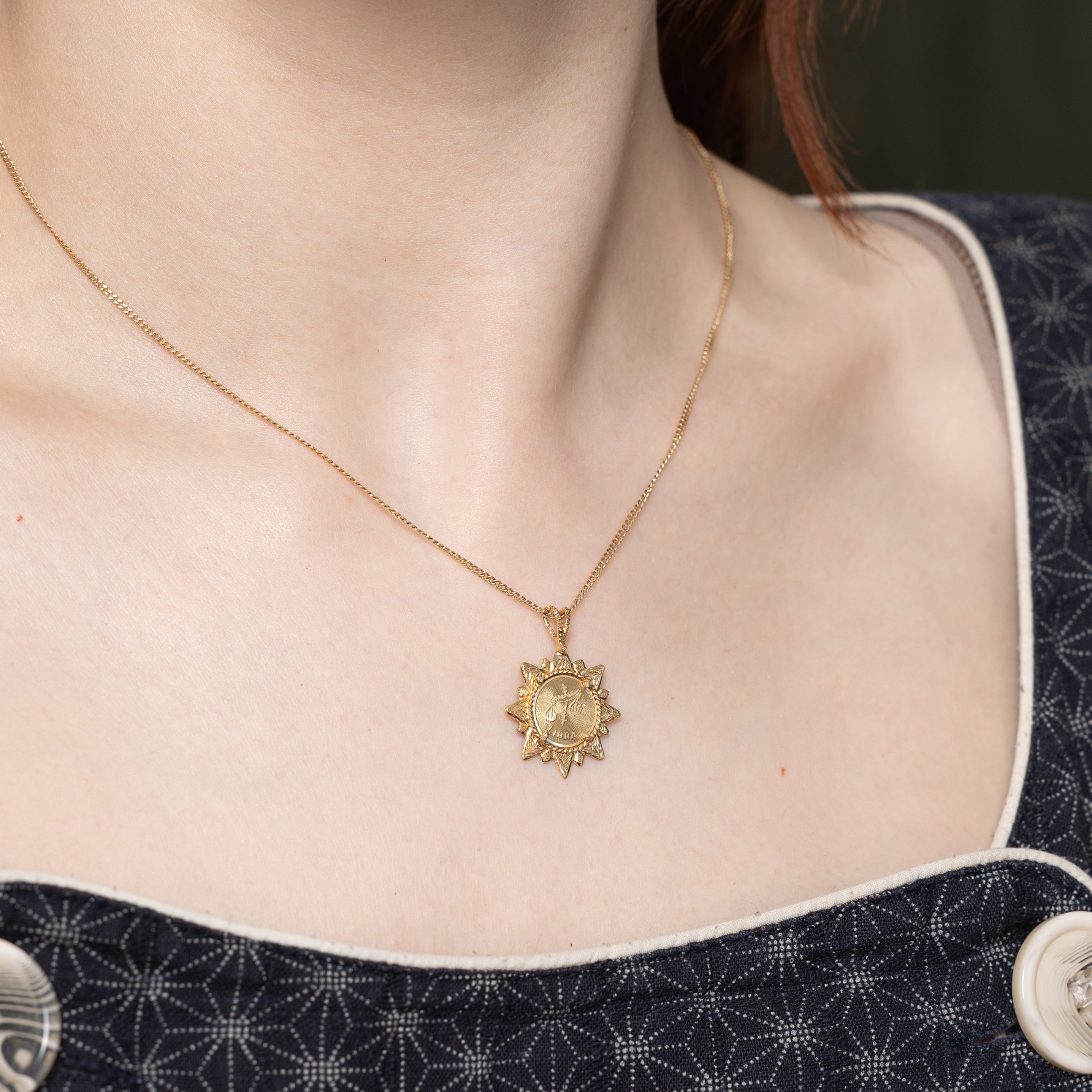 14k Yellow Gold Libra Pendant