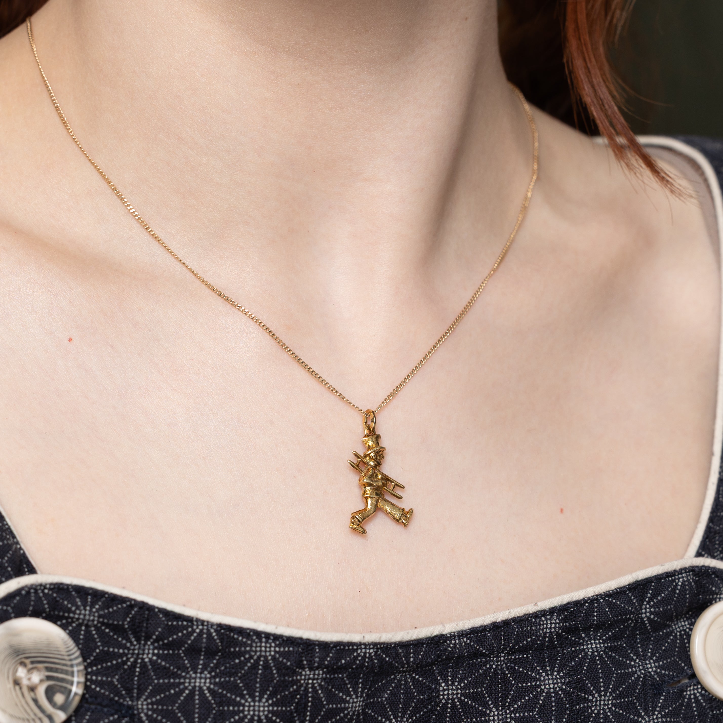14k Yellow Gold Chimney Sweeper Charm