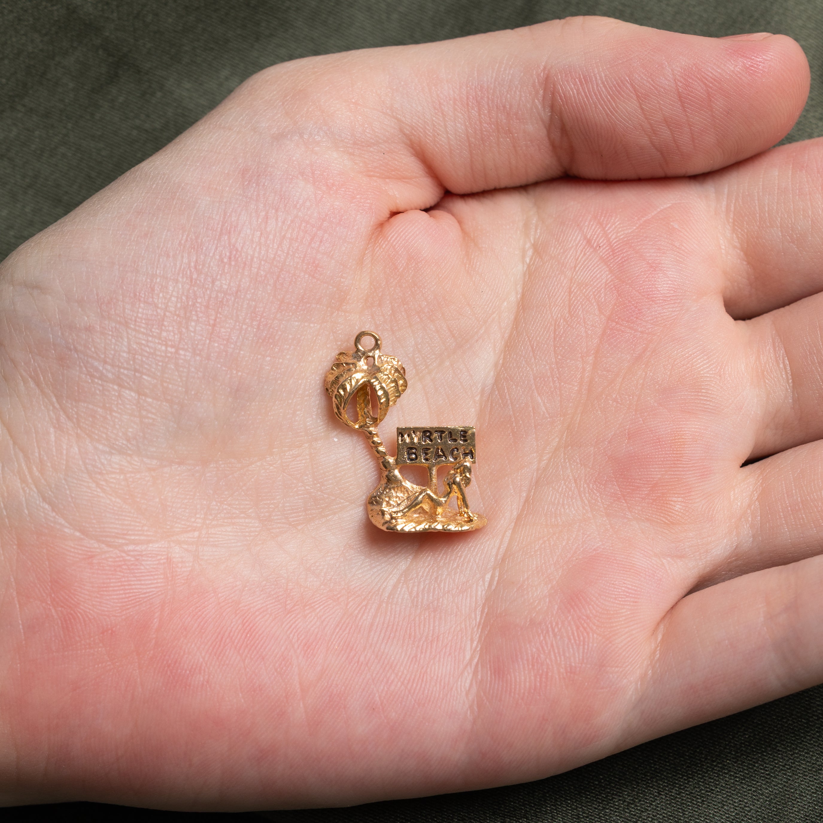 14k Yellow Gold Myrtle Beach Charm