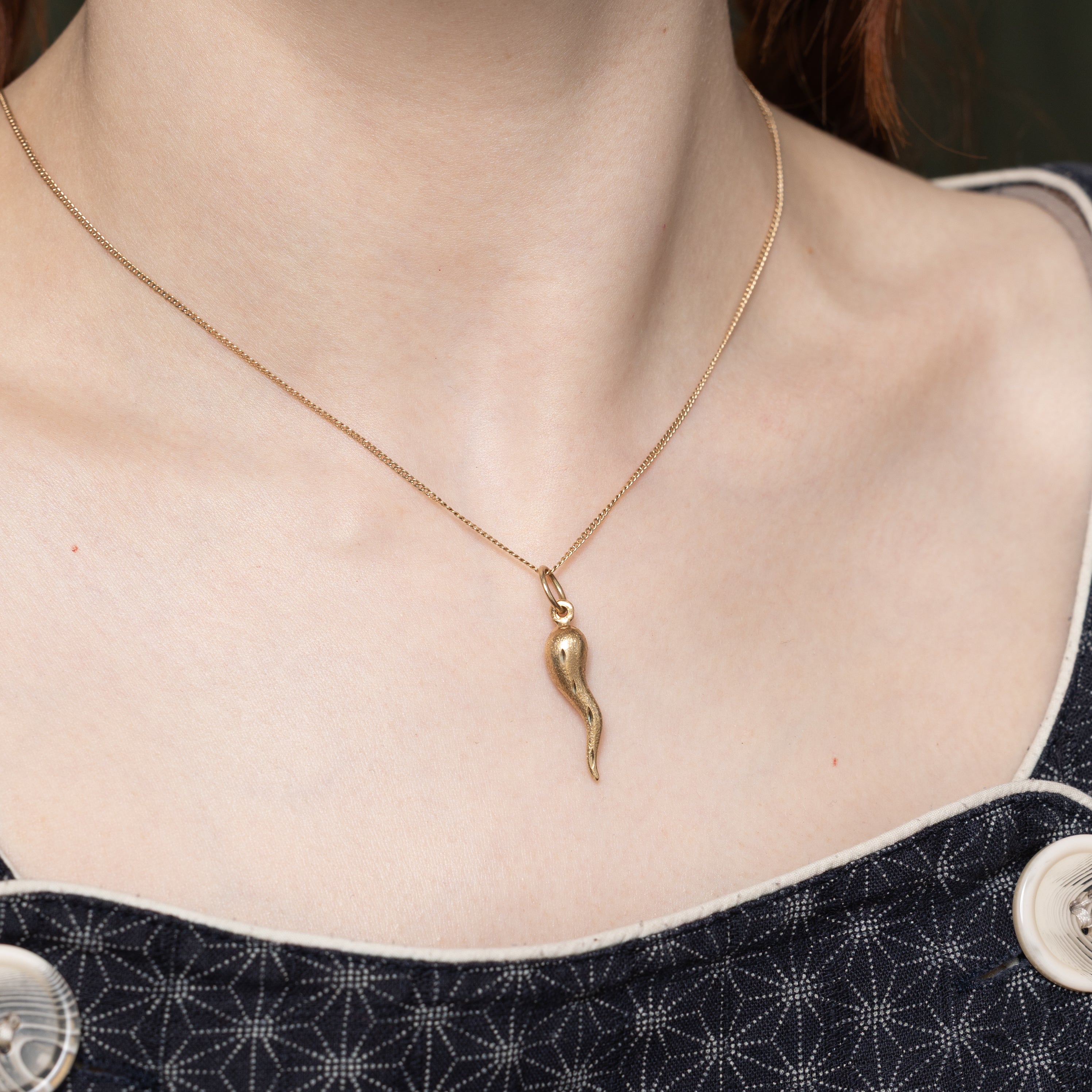 10k Yellow Gold Cornichello Charm