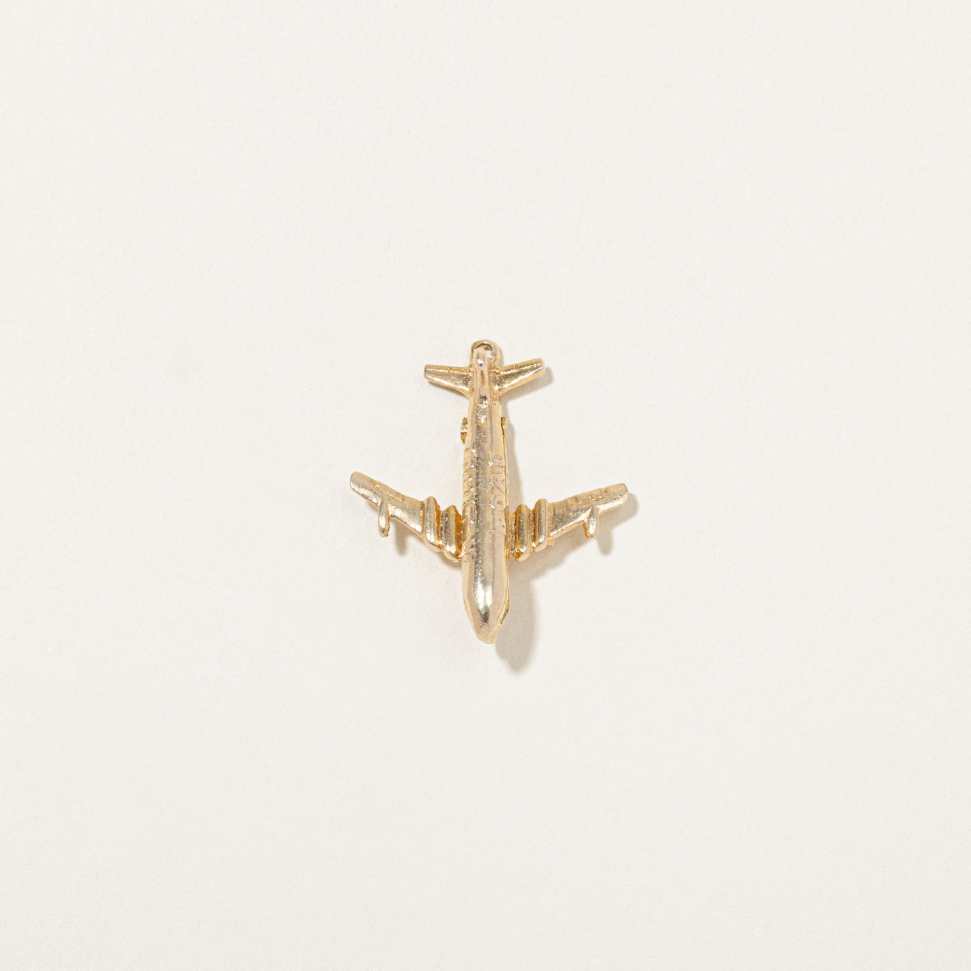 1964 London 9k Yellow Gold Comet IV Airplane Charm