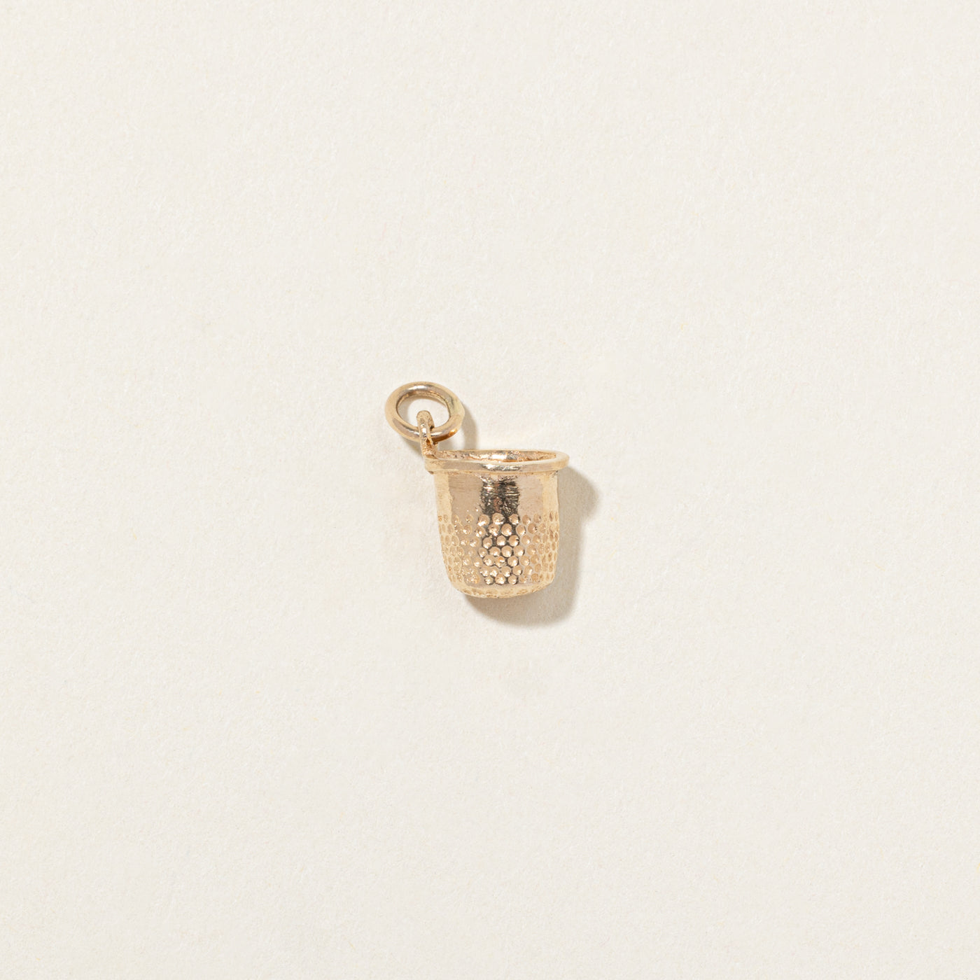 10k Yellow Gold Thimble Charm
