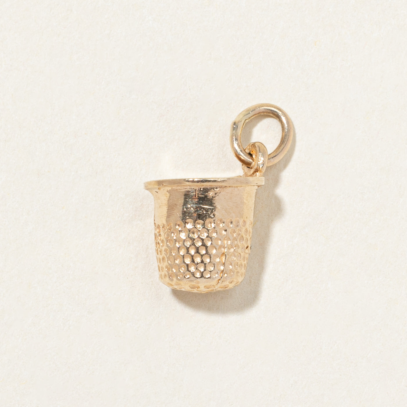 10k Yellow Gold Thimble Charm