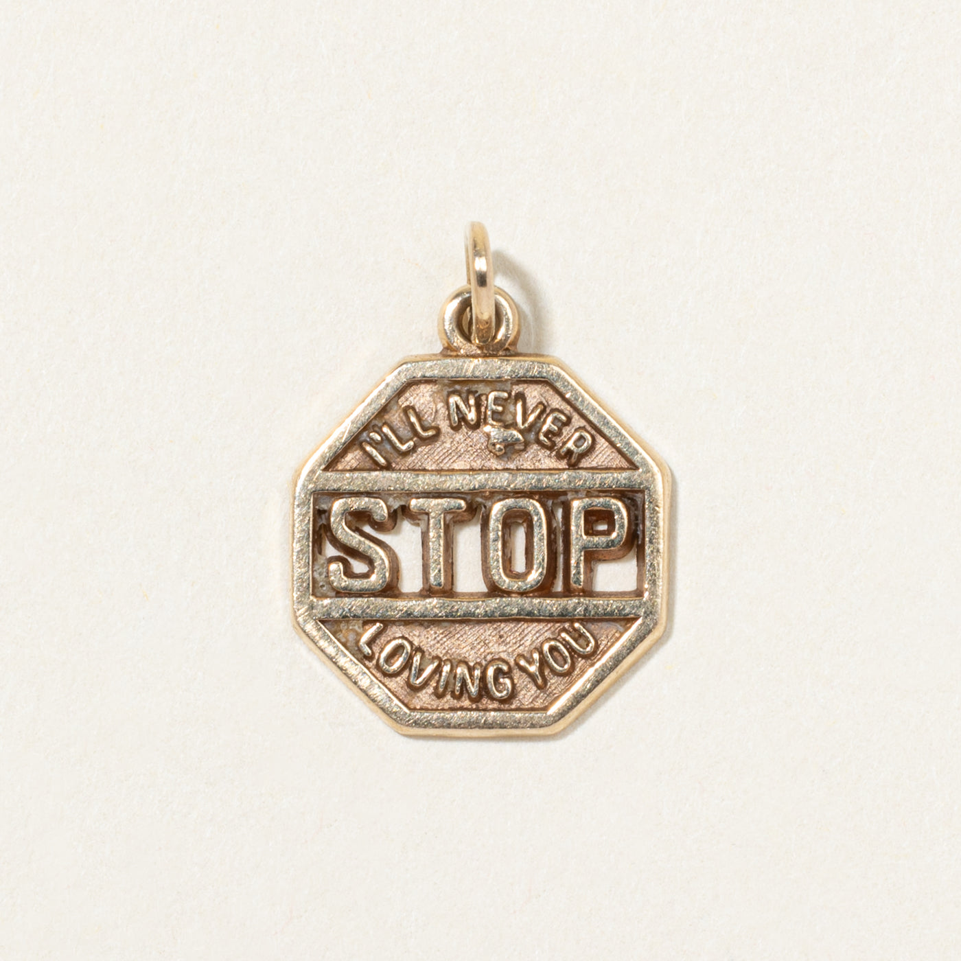 10k Yellow Gold "I'll Never Stop Loving You" Charm